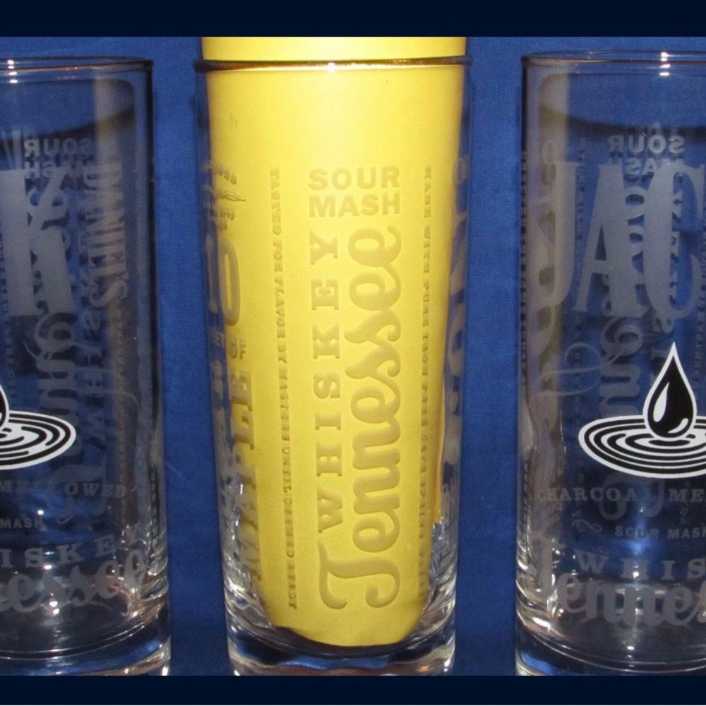 Set of 13 Jack Daniels glass cup set
